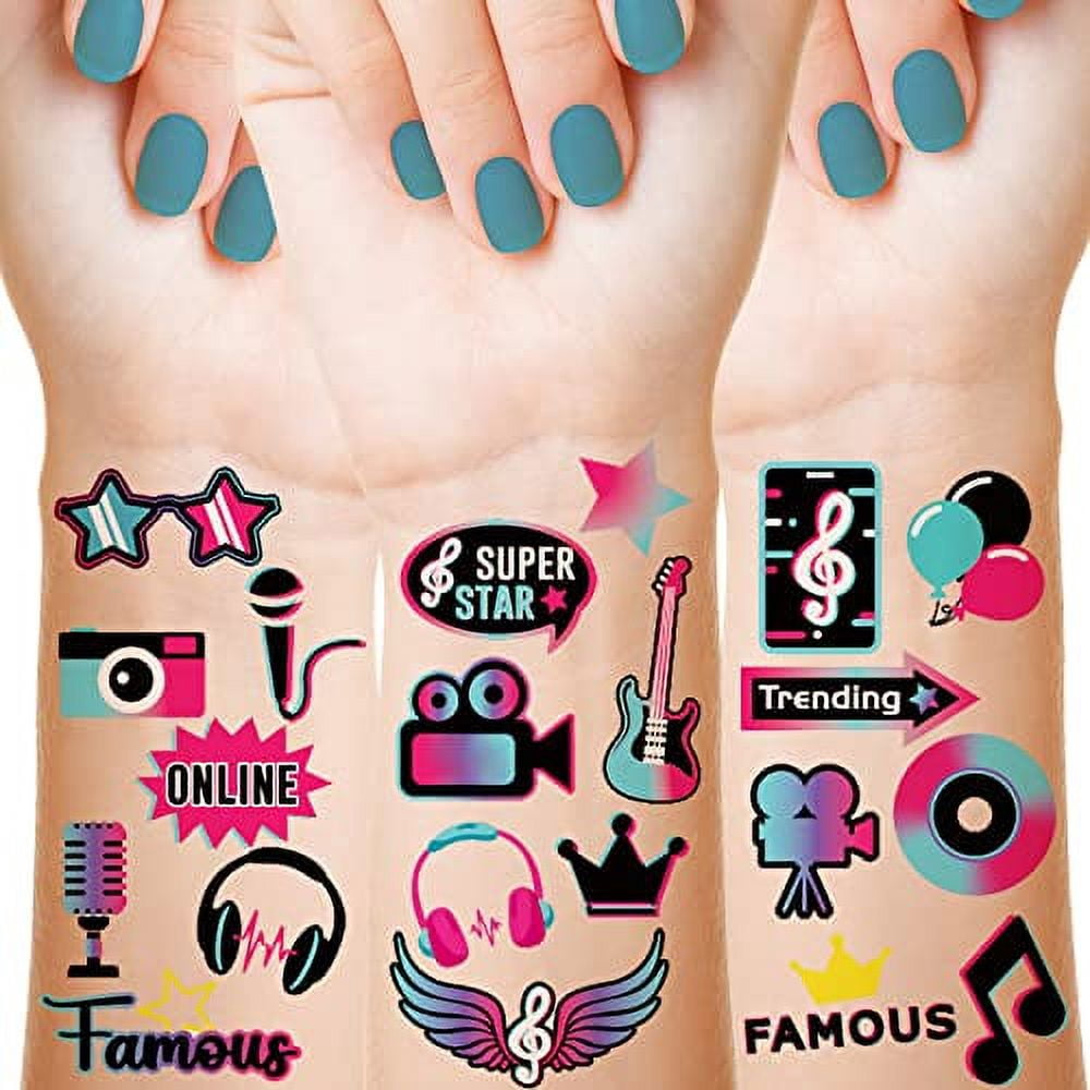 288 Pieces Music Temporary Tattoos for Kids Music Temporary Tattoos ...
