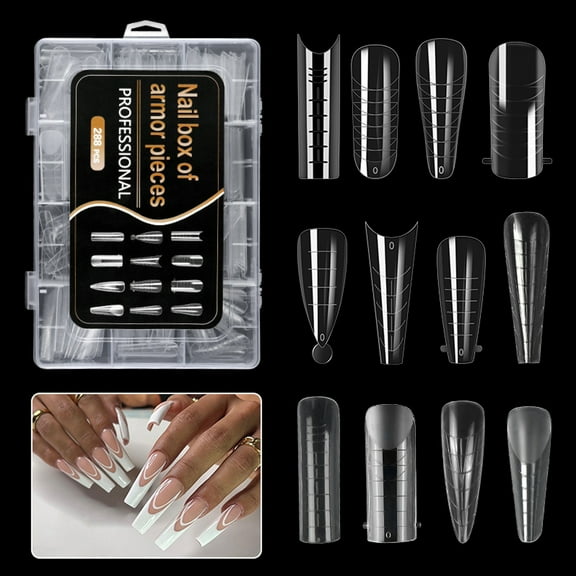 288 Pcs 12 Types Nails Shapes Nails Forms Nails Extension Molds Full Coverage Nails Art Manicure Tools Manicure Supplies