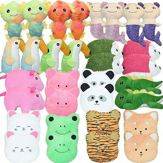 288 Pieces Small Stuffed Animals Bulk 7 to 9 Inch Wholesale Plush Toys 16 Styles for Kids Birthday Party Favors, Claw Machine Toys, Charity and Donation Drives, School Prizes