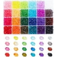 thumbnail image 1 of 2880 PiecesS Faceted Acrylic Bicone Beads, 24 Colors, 6mm Loose Beads Assortment, 1 of 9