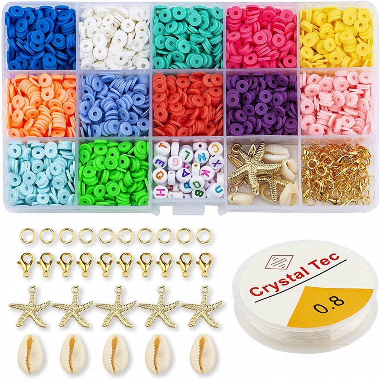 9362 Pcs 72 color clay beads bracelet making craft kit, DIY necklace  bracelet with pendant spacer letter beads and elastic rope - AliExpress