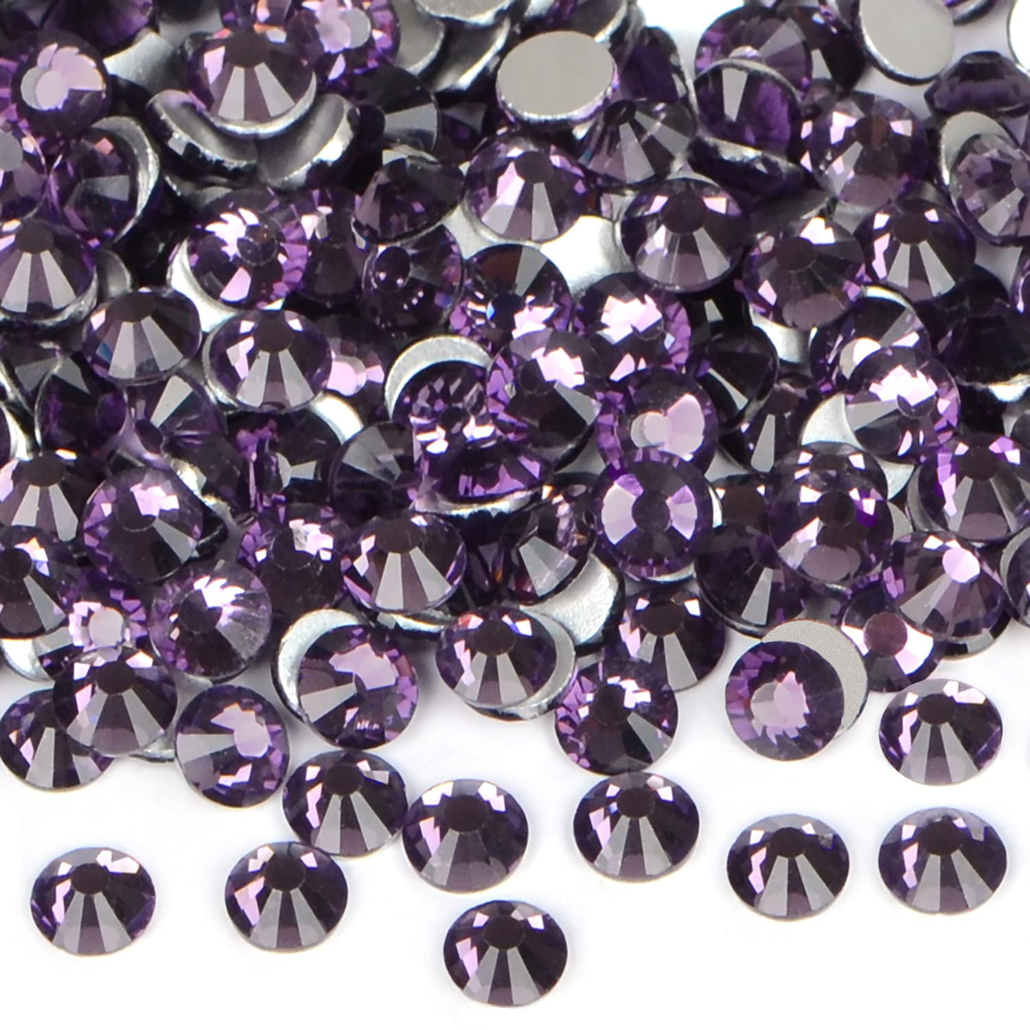 2880PCS Art Nail Rhinestones Non Hotfix Glue Fix Round Crystals Glass ...