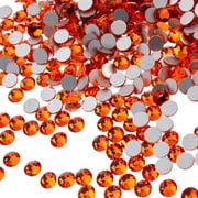 2880pcs Crystal Lane DIY SS12 3mm Orange Glass Round Flat Back Rhinestones for nail art, clothes design decorations
