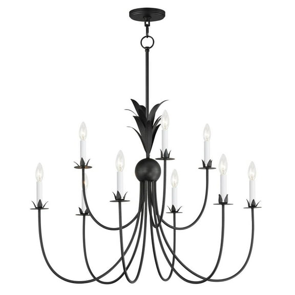 2889AR Maxim Lighting Paloma - 9 Light Chandelier-28 Inches Tall and 36 Inches Wide-Anthracite Finish    -Traditional Installation