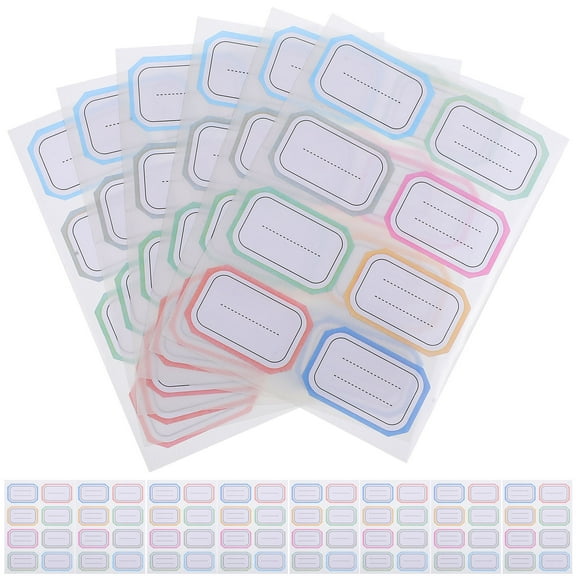 288Pcs Book Marking Sticker Writable Label Sticker Adhesive Labels Lined Writable Label Sticker