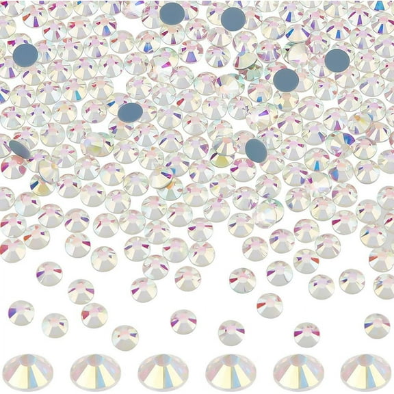 288Pcs Hotfix Rhinestone Flat Back Crystals Half Round Glass Gems for Nail Art and Craft Crystal AB ss30 6.3~6.5mm DIY