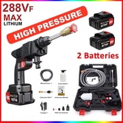 288VF Cordless Pressure Washer with 2 Batteries and Charger, Portable Electric Power Washer, Water Pressure Machine Spray Gun for Home