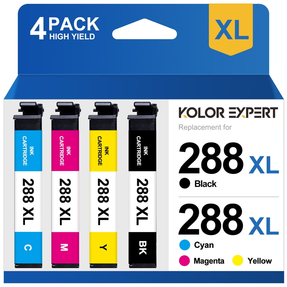 4Pack 288XL Ink Cartridges for Epson XP330, XP340, XP430, XP440