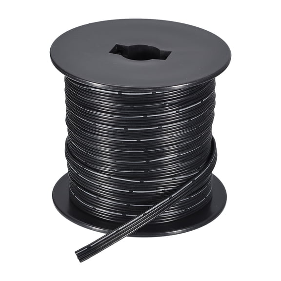 28AWG Silicone Ribbon Cable 4Pin 28 Gauge Flat Cable Silicone Wire 30m/100ft Black Stranded Tinned Copper Wire