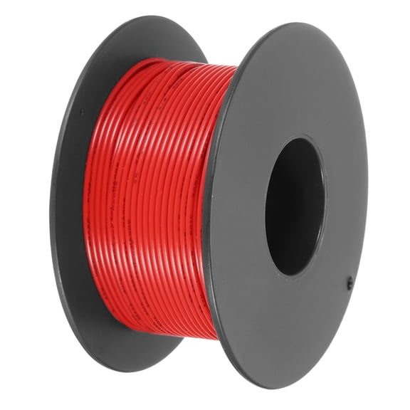 Uxcell 28AWG Stranded Wire Hookup 30M/98ft Red Electrical Wire UL1007 Spool