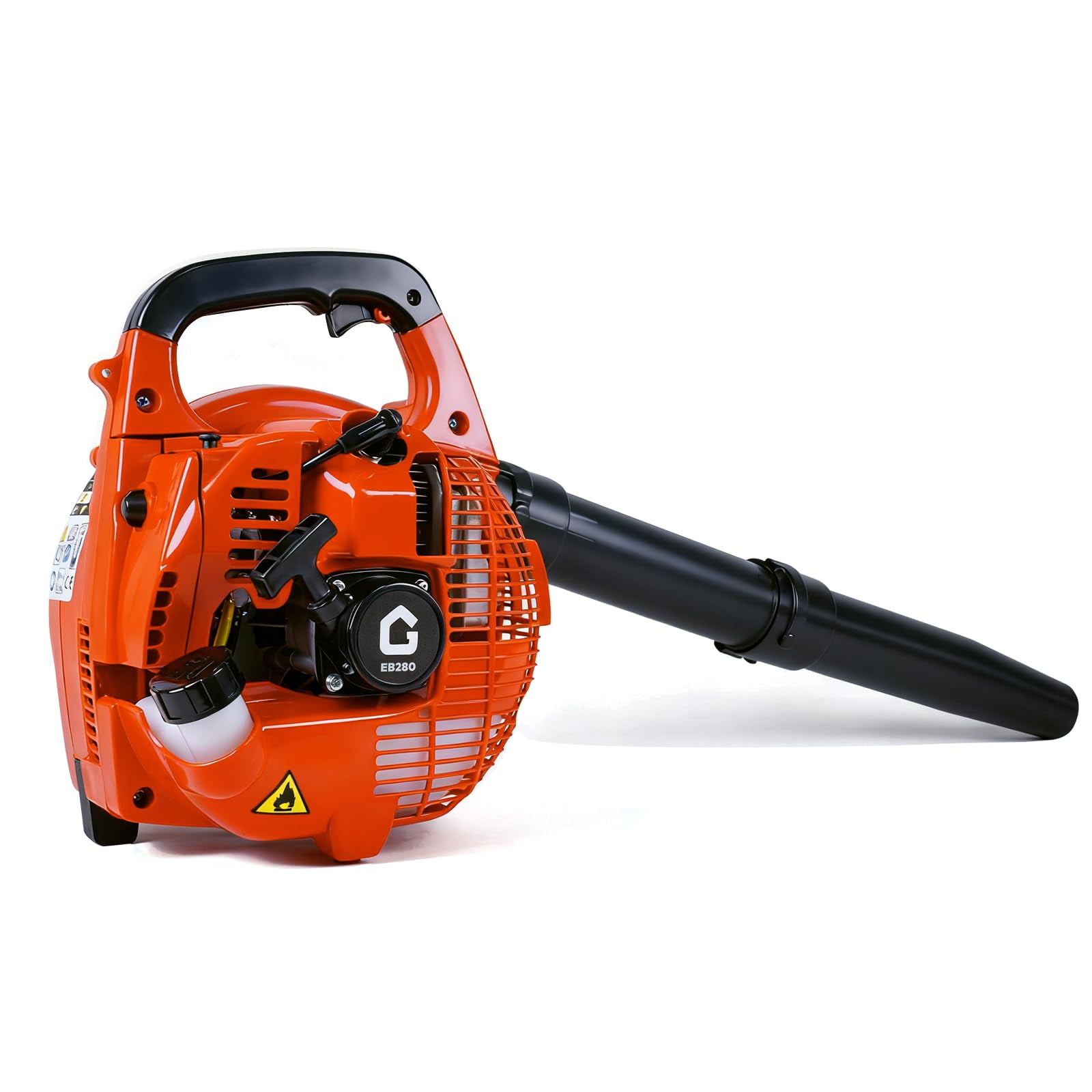 28CC Gas Leaf Blower, 490 CFM 280 MPH Handheld Blower, Lightweight 2-Stroke Engine, Quick-Start, Ergonomic Grip, Powerful Yard, Lawn, Driveway, Patio, and Light Snow Cleanup
