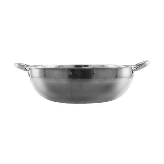 28Cm Hot Pot Twin Divided Stainless Steel 30Cm Cookware Hot Pot Ruled Compatible B YIWEI