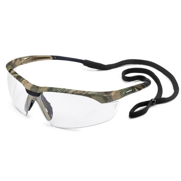 28Cm79 Clear Af with Camo Fr. Conqueror Safety Glasses with Retainer, Gateway Sa