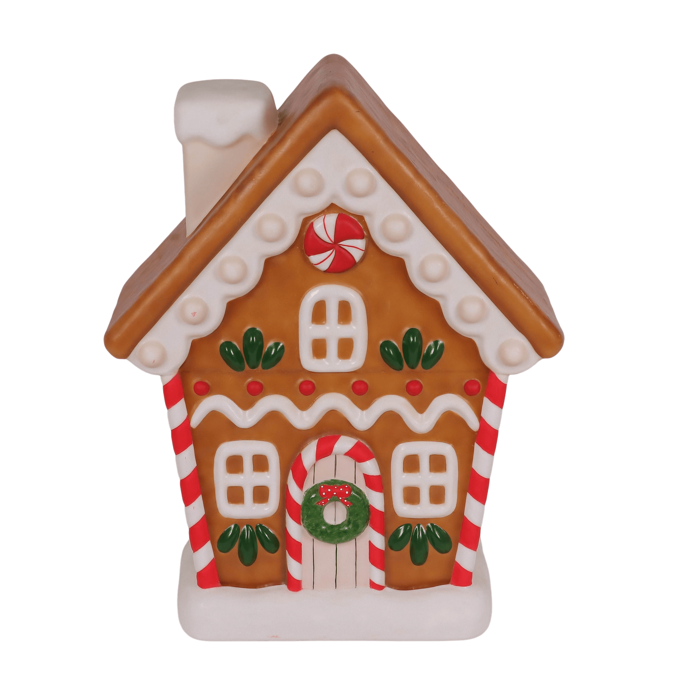 Lighted Blow Mold Gingerbread House Outdoor Christmas Decoration, Multi-Color, 28", by Holiday Time