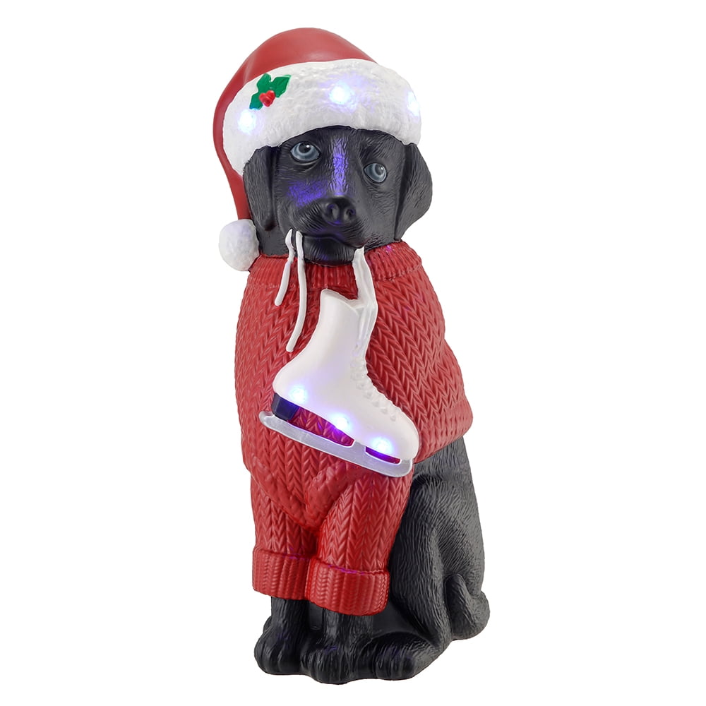 Lighted Blow Mold Labrador Outdoor Christmas Decoration, Multicolor, 28", by Holiday Time