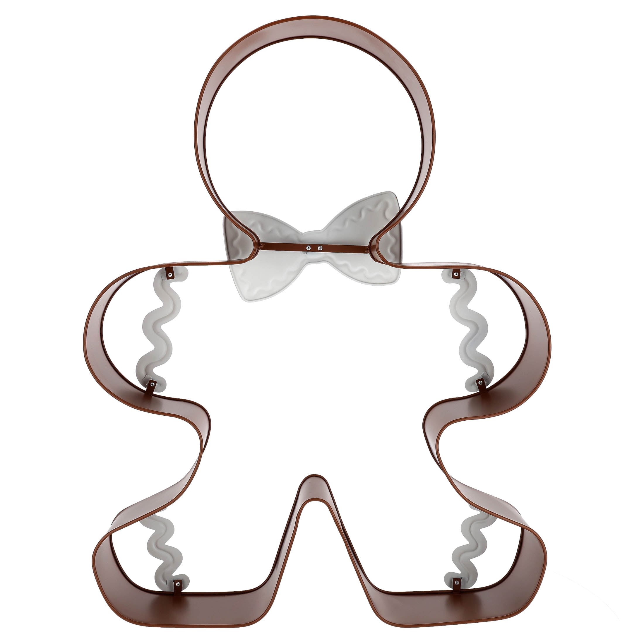Metal Gingerbread Man Cookie Cutter Christmas Decoration, Brown, 28", by Holiday Time