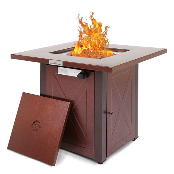 28In Outdoor Propane Table 50000BTU Brown Square Gas Table