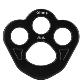 28KN 3 Holes Outdoor Paw Rigging Plate Rock Climbing Multi-Point Anchor Climbing Rappel Bienvenido
