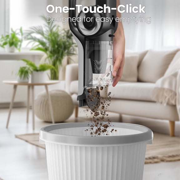 28KPA Cordless Vacuum | Dual Modes, Large Dustbin, LED Light, for Home Cleaning