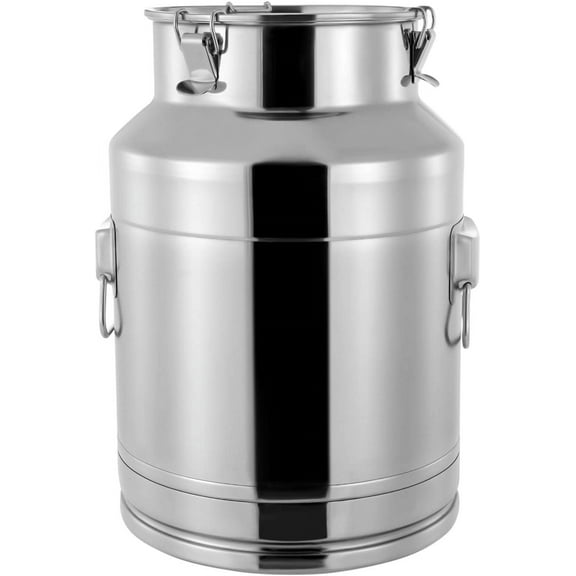 28L/7.39Gallon Stainless Steel Milk Can, Heavy Duty Milk Jug Milk Bucket Wine Pail Bucket Bottle Liquid Container Storage Milk Container for Grain Wine Liquid,Stainless Steel Sealed Tank
