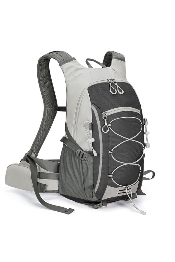 28L Black Hiking Backpack With Rain Cover Lightweight Daypack For Travel Camping Outdoors