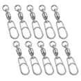 thumbnail image 1 of 28Lbs Fishing Swivels Snaps Stainless Steel Barrel Swivels Ball Bearing 30 Pack, 1 of 6