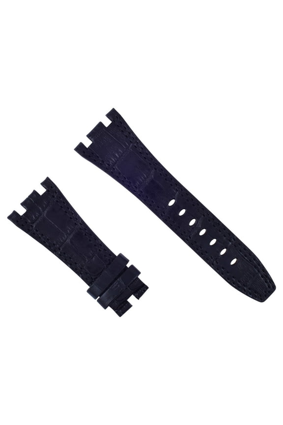28MM AP LEATHER BAND STRAP FOR 42MM AUDEMARS PIGUET ROYAL OAK OFFSHORE BLACK