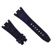28MM AP LEATHER BAND STRAP, Black, Compatible With 42MM AUDEMARS PIGUET ROYAL OAK OFFSHORE BLACK