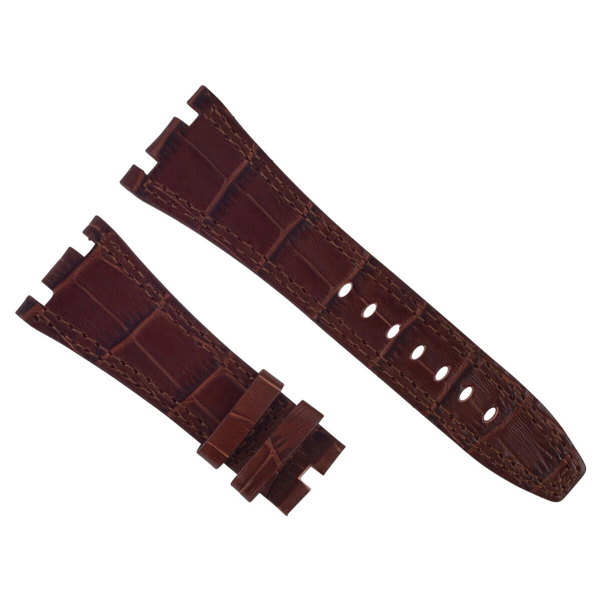 EWATCHPARTS 28MM LEATHER WATCH BAND STRAP FOR AUDEMARS PIGUET OFFSHORE WATCH BROWN
