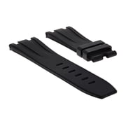 28mm Rubber Band Strap fit 42mm Audemars Piguet Royal Oak Offshore Watch Black