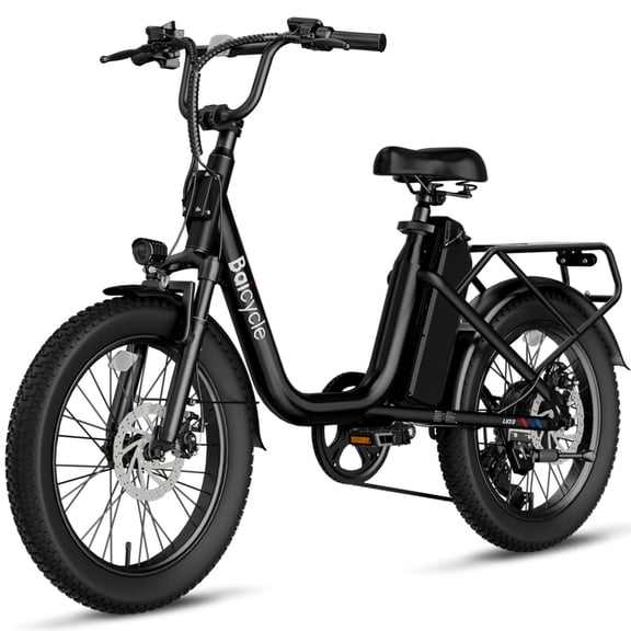 28MPH Fast Electric Bikes For Adults 1200W E-Bicycle 20" Fat Tire 90 Miles Long Range Electric Bicycles With 48V Removable Battery,7 Speed Step-Thru Ebike (Black)