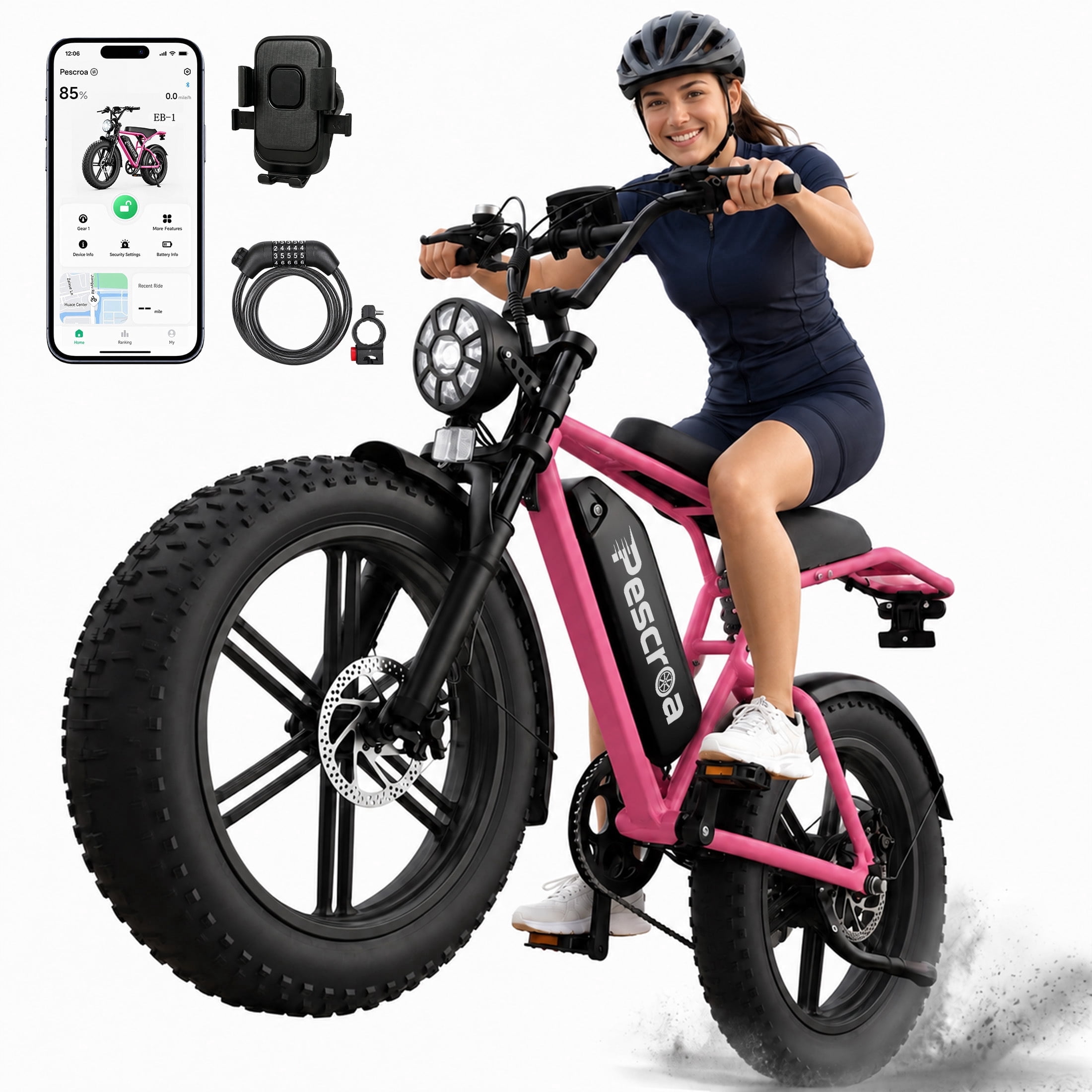 28MPH Max Speed Electric Bike with 500LBS Max Weight, 750W Motor Ebike ...