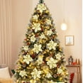 28PCS Christmas Tree Decorations Poinsettias Artificial Flowers
