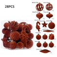 thumbnail image 1 of 28PCS Flocked Christmas Ornaments Set, Assorted Velvet Plush Xmas Tree Decorations, Shatterproof Plastic Holiday Balls for Winter, Party, Home & Fireplace Decor 3.15", 1 of 5