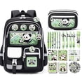 thumbnail image 1 of 28PCS Kawaii Panda Backpack with Pencil Case & Stationery Set, 1 of 7