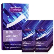 28PCS MySmile Teeth Whitening Strips 8%HP Non Sensitive Teeth Whitening Gel White Strips Teeth Whitening Kit Mint Flavor , Tooth Whitener Removes Stains