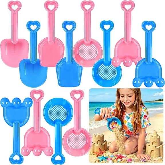 28Pack Plastic Beach Shovels Toy for Kids,6.8In Sand Shovel Summer Party Favors Classroom Exchange Prizes Gifts,4 Styles