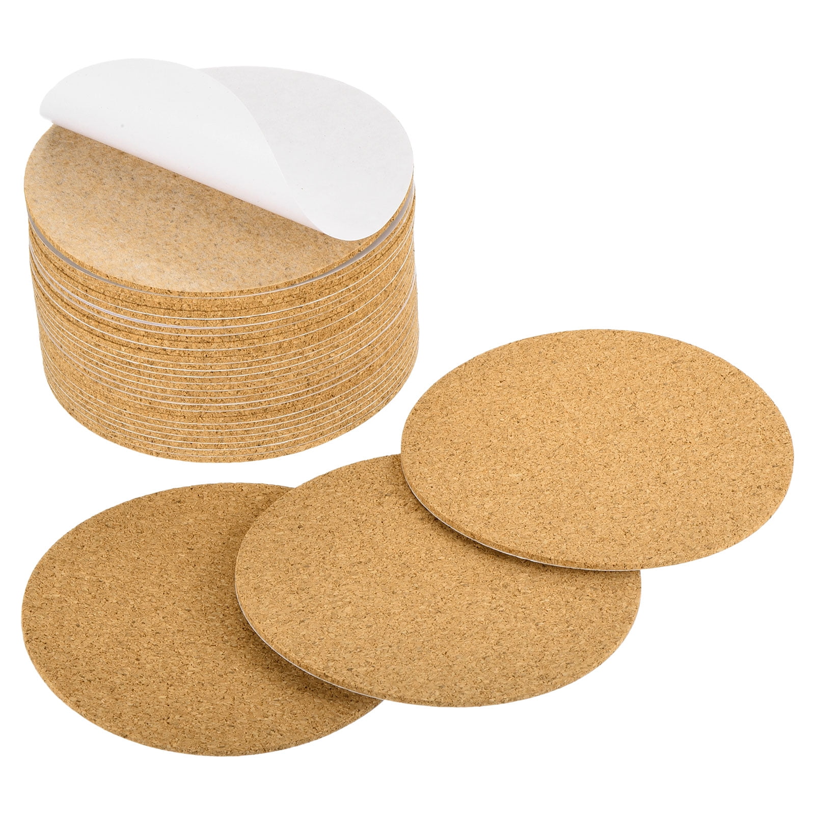 28Pack Self Adhesive Cork for Coaster, 95mm/3.74inch Round Cork Tiles ...