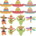 thumbnail image 1 of 28Pcs 7 Styles Mexican Fiesta Charm Cinco De Mayo Charms Colorful Carnival Themed Acrylic Hot Pepper Sombrero Festival Charms, 1 of 5