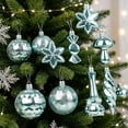 thumbnail image 1 of 28Pcs Christmas Ball Ornaments, Light Blue Hanging Spherical Pendants, Shatterproof Tree Decorations for Christmas Tree Home Party Wreath Garland, Holiday Baubles, 1 of 6