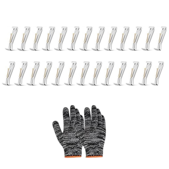 28Pcs Concealed Gutter Hangers with Pre-Inserted Quick Screw Gutter Clip Rain Gutter Brackets for Gutters Repair