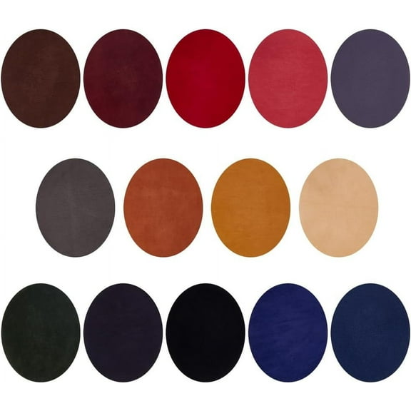 28Pcs Elbow Patches 14 Colors Oval Elbow Knee Patches Sew On/Iron-on Knee Patches Repair Patches for Shirt Jeans Jacket 4.3 x 5.5Inch