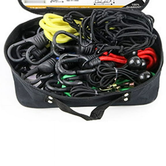 28Pcs Heavy Duty Bungee Cords with Hooks Rope Luggage Packing Strap