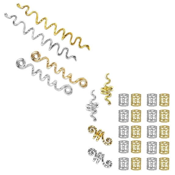 28Pcs Metal Dreadlock Accessories Snake Spring Clip Fashion Hair Decoration For Hair Extension Easy Installation