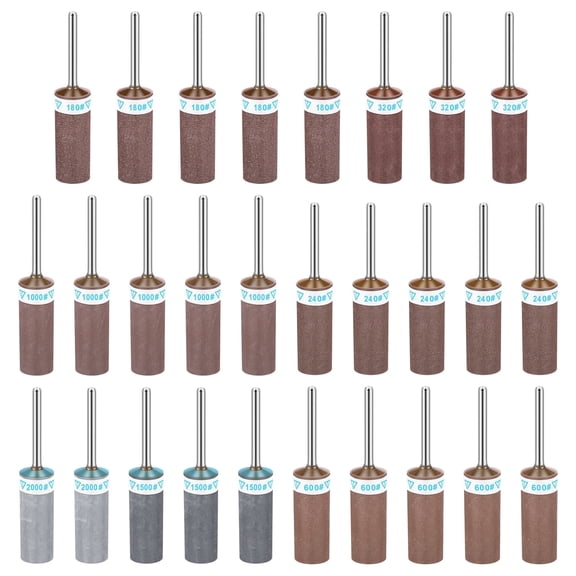 28Pcs Sanding Drum Kit, 7 Sizes Drum Sander Kit Compatible with Dremel Rotary Tools, for Wood, Metal, Glass, Jewelry & Jade Polishing