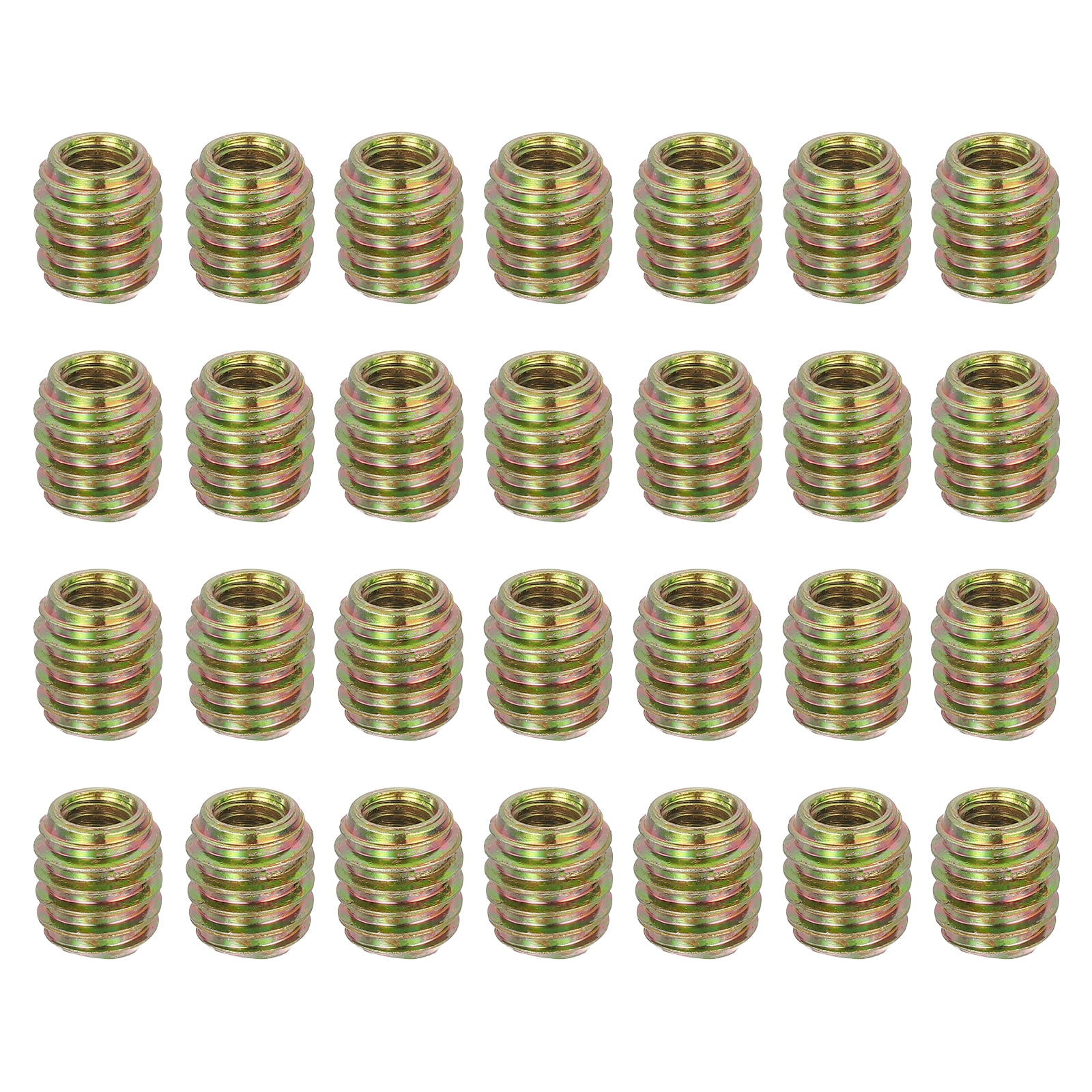 28Pcs Threaded Inserts Nuts M6x13mm Hex Socket Drive Nut Inserts for ...