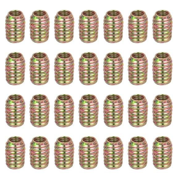 28Pcs Threaded Inserts Nuts M8x20mm Hex Socket Drive Nut Inserts for Wood