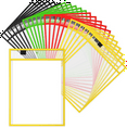 thumbnail image 1 of 28Piece Work Note Holder Reusable Pocket Plastic File Bag Dry Erase Sleeve for Teacher Office Organization B, 1 of 8