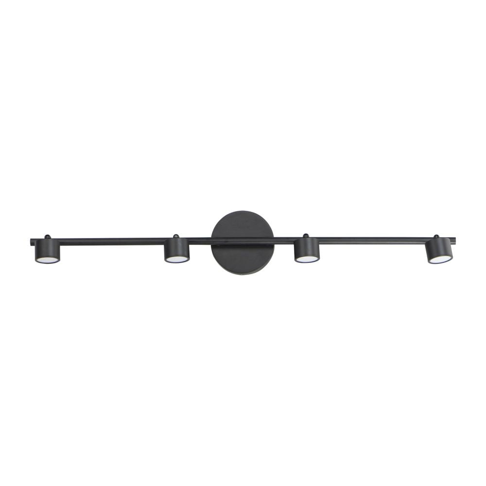 Taylor 4 - Light Black Contemporary - LED Aluminum And Steel Track Lighting