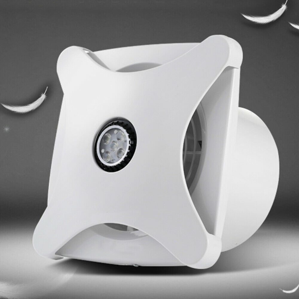 28W White Bathroom Ceiling Ventilation Fan with LED Light Air Vent ...